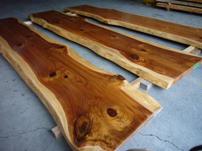 杉耳付板　カウンター用加工
