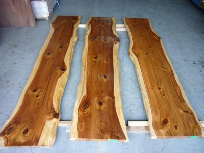 杉耳付板　カウンター用加工