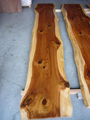 杉耳付板　カウンター用加工
